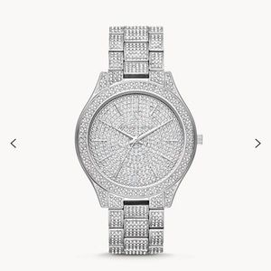Michael Kors Slim Runway StainlessSteel Pavé Watch